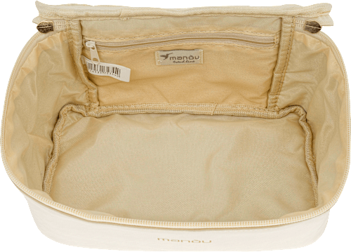 Toiletttasche Creme groß manòu
