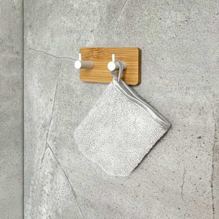 Handtuchhalter aus Bambus, weiß Soapland