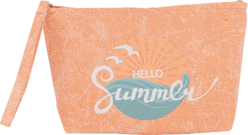 Schminktasche Koralle mit Sommer-Motiv keine Marke