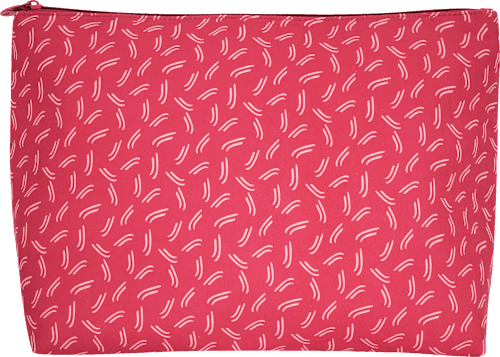 Kulturbeutel pinkt mit rosa Muster manòu