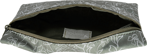 Toiletttasche mit Blumenmotiv grün - klein manòu