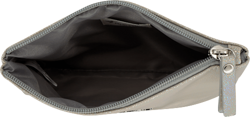 Kosmetiktasche grau schimmernd manòu