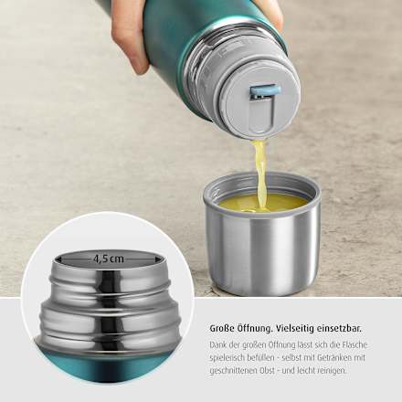 Isolierflasche Edelstahl Colour, 500 ml pazifikblau Reer