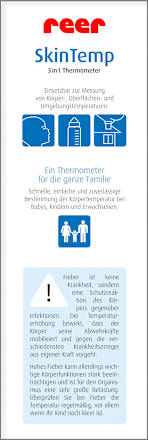 Fieberthermometer Infrarot Skin Temp 3 in 1 für Ohr und Schläfe Reer