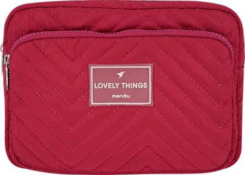 Kosmetiktasche magenta gesteppt manòu