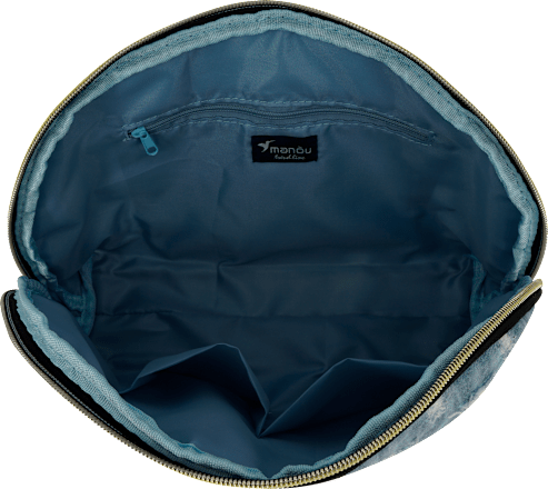 Kosmetiktasche blau in Jeansoptik manòu