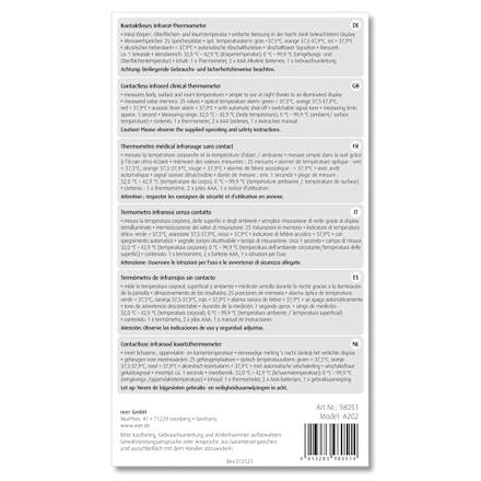 Fieberthermometer 3in1 kontaktloses Infrarot-Thermometer Reer