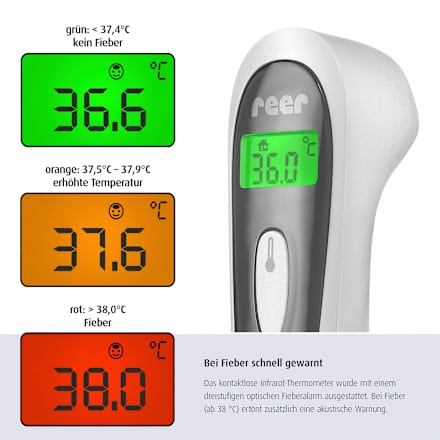 Fieberthermometer 3in1 kontaktloses Infrarot-Thermometer Reer