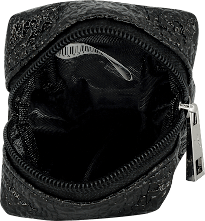 Kosmetiktasche schwarz in Crinkle-Optik manòu