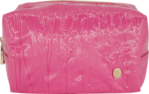 Kosmetiktasche pink in Lack-Optik manòu