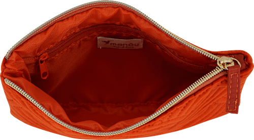 Kosmetiktasche orange in Samtoptik manòu