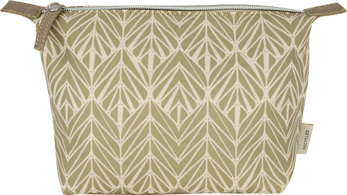 Kosmetiktasche taupe gemustert manòu