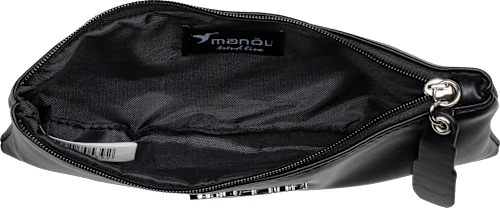 Schminktasche schwarz in Lederoptik manòu