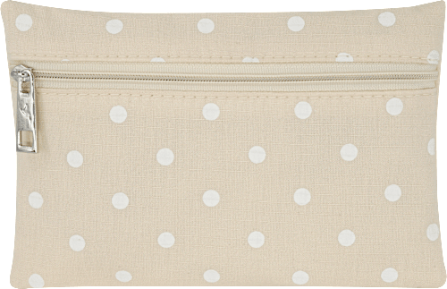 Kosmetiktasche beige mit Punkte Soapland