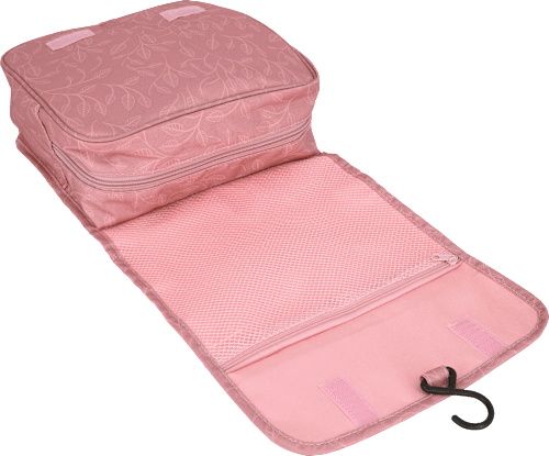 Kulturbeutel rosa mit Blätter-Motiv Soapland