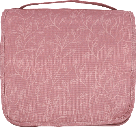 Kulturbeutel rosa mit Blätter-Motiv Soapland