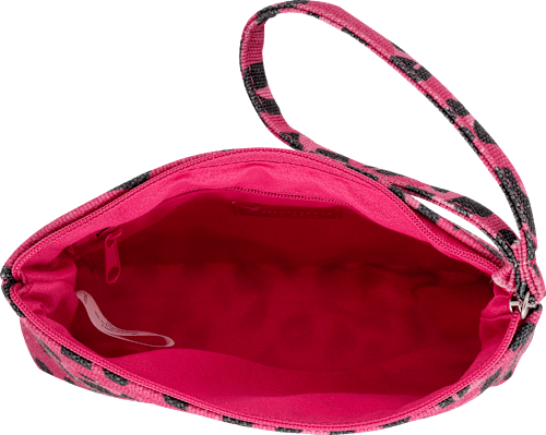Kulturbeutel pink klein mit Leomuster manòu