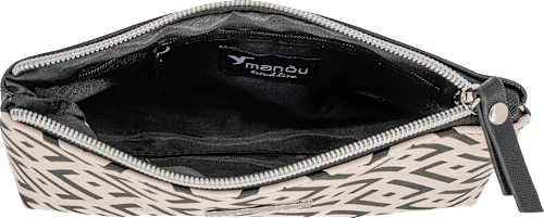 Schminktasche beige, schwarz manòu
