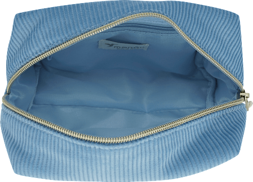 Kosmetiktasche Cordoptik hellblau "waves" Soapland