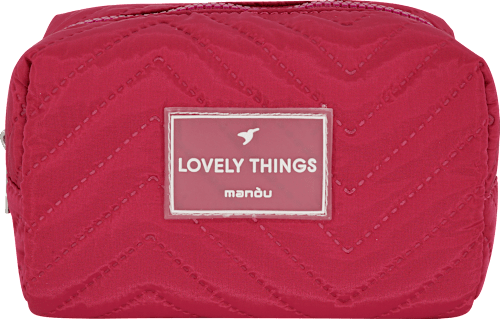 Kosmetiktasche magenta gesteppt klein manòu