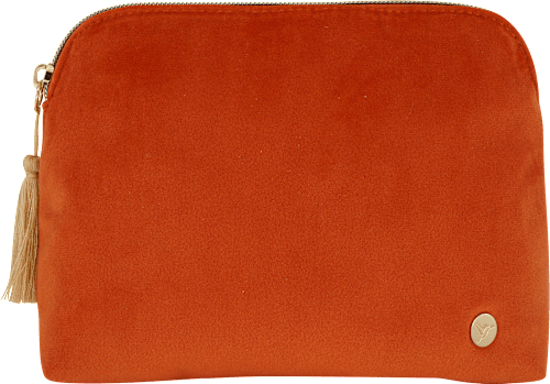 Kosmetiktasche orange in Samtoptik manòu