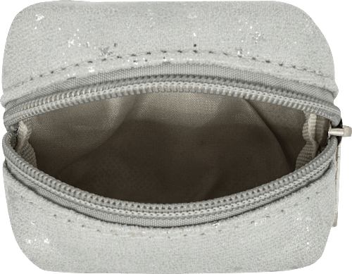 Schminktasche grau silber manòu
