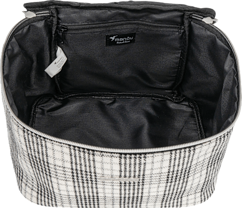 Beauty Case schwarz weiß manòu