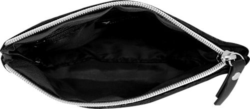 Kosmetiktasche schwarz mit Strichmuster manòu