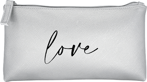 Schminktasche schwarz mit Schriftzug keine Marke