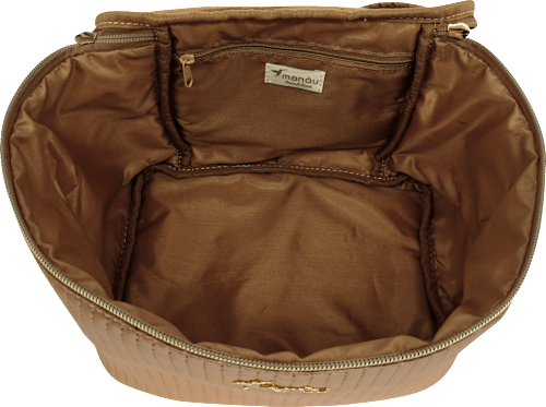 Kosmetiktasche braun gesteppt keine Marke