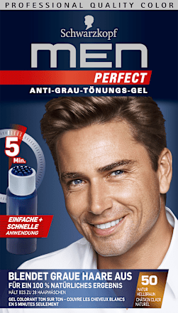 Anti-Grau Tönungs-Gel - Nr. 50 Natur Hellbraun Schwarzkopf Men Perfect