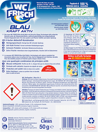 WC-Stein Blau Kraft-Aktiv Ozeanfrische WC-Frisch