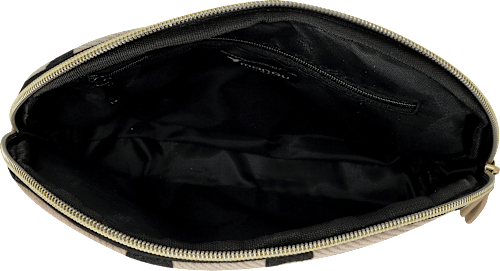 Kosmetiktasche braun/schwarz Punkte  Soapland