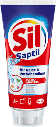SilHandwaschmittel Sil Saptil für Reise & Vorbehandlung mit Bürste, 200 ml