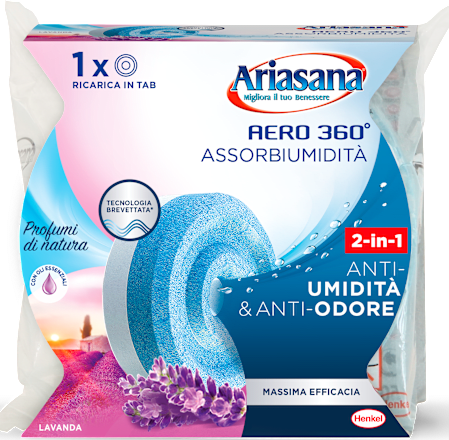 Tab ricarica alla lavanda per Aero 360° Assorbiumidità Ariasana