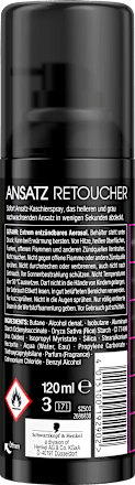 Ansatz Retoucher Sofort Ansatz-Kaschierspray - Schwarz syoss