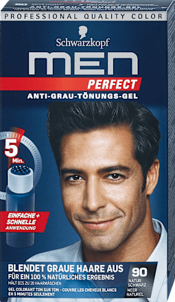 Anti-Grau Tönungs-Gel - Nr. 90 Natur Schwarz Schwarzkopf Men Perfect