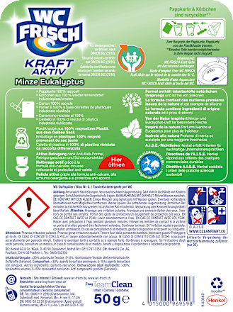 WC-Stein Kraft Aktiv Pro Nature Minze & Eukalyptus WC-Frisch