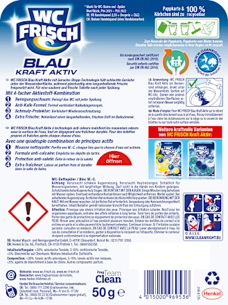 WC-Stein Blau Kraft Aktiv Chlor WC-Frisch