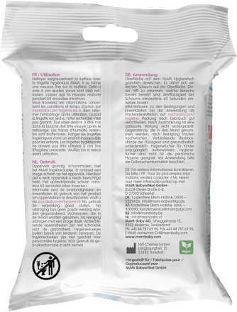 Hygienetücher für Babyzubehör mam