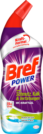 WC-Reiniger Gel Power gegen Schmutz, Kalk & Verfärbungen   Bref