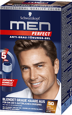 Anti-Grau Tönungs-Gel - Nr. 50 Natur Hellbraun Schwarzkopf Men Perfect