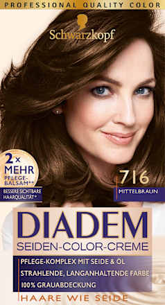Haarfarbe Mittel-Braun 716, 1 St Schwarzkopf DIADEM
