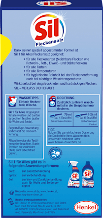 Fleckenentferner Salz All-in-1 Sil