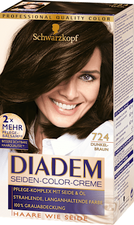 Haarfarbe Dunkelbraun 724, 1 St Schwarzkopf DIADEM