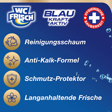 WC-Stein Blau Kraft Aktiv Chlor WC-Frisch