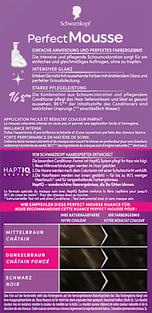 Schaumcoloration Permanent - Nr. 200 Schwarz Schwarzkopf Perfect Mousse