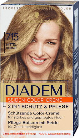 Seiden-Color-Creme dauerhafte Haarfarbe - Nr. 715 Mittelblond Schwarzkopf DIADEM