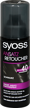 Ansatz Retoucher Sofort Ansatz-Kaschierspray - Schwarz syoss