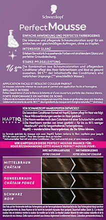 Haarfarbe Schaum 300 Schwarzbraun Schwarzkopf Perfect Mousse